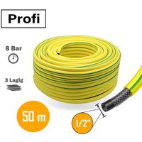 Profi Gartenschlauch 1/2 Zoll 50m gelb von STABILO-SANITAER