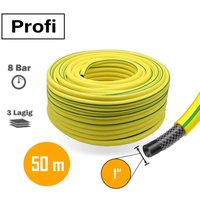 Profi Gartenschlauch 1 Zoll 50m gelb von STABILO-SANITAER