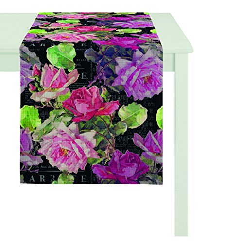 APELT 3039_48x140_30 Tischläufer "3039 Floral" circa 48 x 140 cm, Fb. 30, rot von APELT