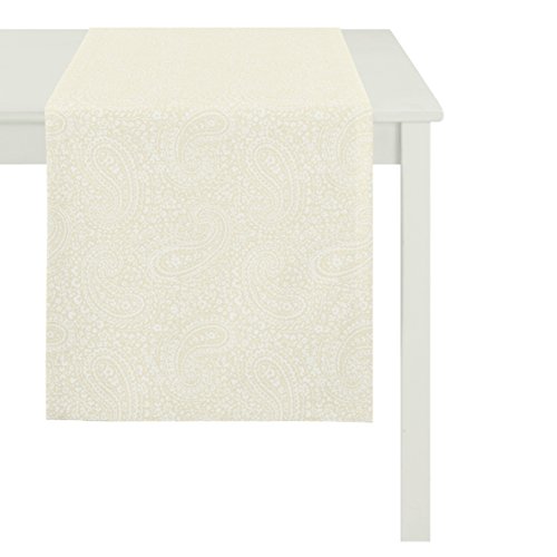 APELT 7907 48X140 20 Tischläufer, Polyester, cremeweiß von APELT