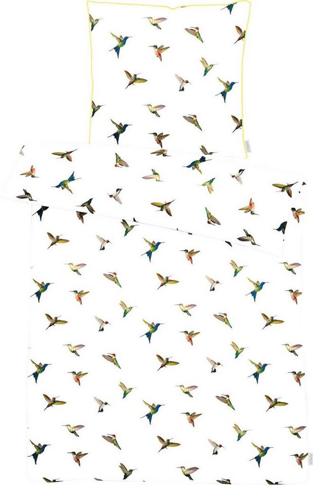APELT Bettwäsche Kolibri, Mako-Satin, 2 teilig, stylische bunte Vögel APELT Bettwäsche Kolibri, Mako-Satin, 2 teilig, stylische bunte Vögel von APELT