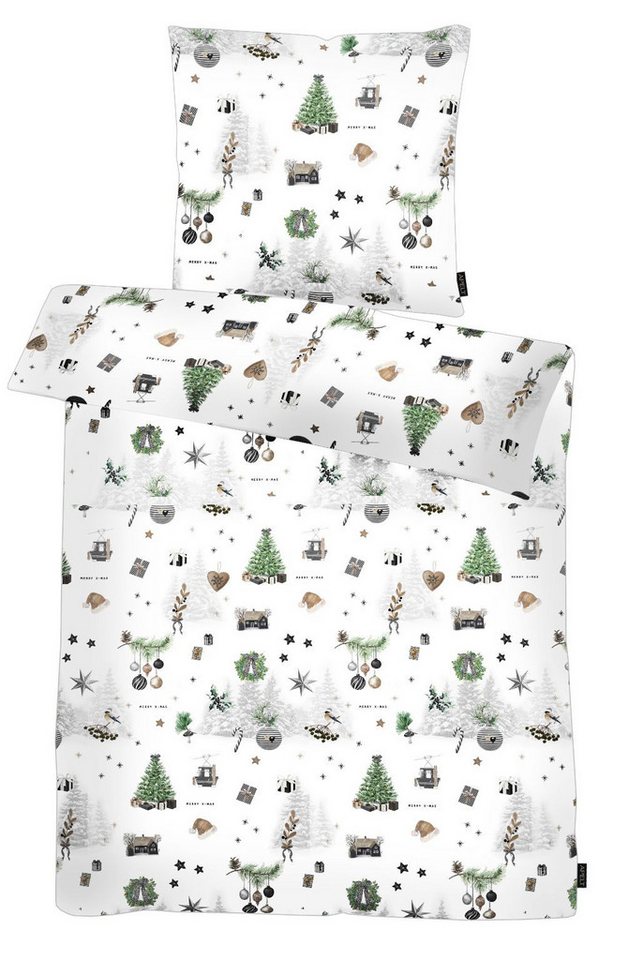 APELT Bettwäsche Max Flanell, Feinflanell, 2 teilig, Winterwelt von APELT