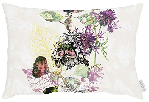 APELT Kissen gefüllt, weiß-violett, 50 x 30 cm von APELT