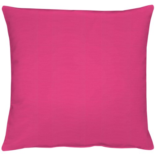 APELT Kissenhülle 4362 Farbe 31, modisch und zeitloser Kissenbezug, hochwertige und schicke Unifarbene Zierkissenhülle in Pink, Größe 49x49 cm von APELT