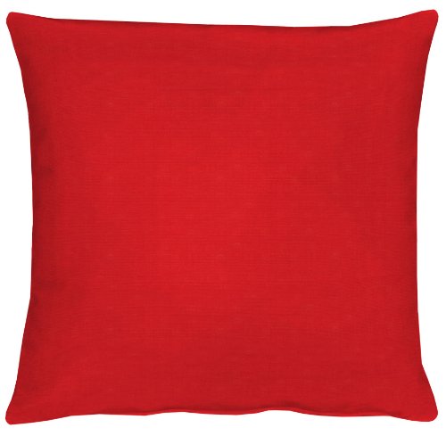 APELT Kissenhülle 4362 Farbe 33, modisch und zeitloser Kissenbezug, hochwertige und schicke Unifarbene Zierkissenhülle in Rot, Größe 40 x 40 cm von APELT