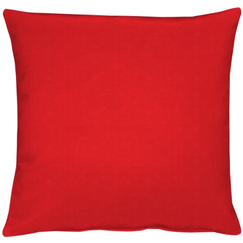 APELT Kissenhülle 4362 Farbe 33, modisch und zeitloser Kissenbezug, hochwertige und schicke Unifarbene Zierkissenhülle in Rot, Größe 49x49 cm von APELT