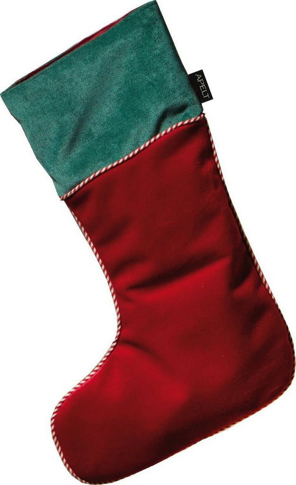 APELT Nikolausstiefel 3609 Winterwelt, Samt (1 St), Weihnachtsstrumpf von APELT