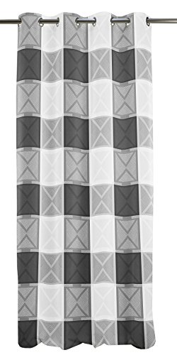 APELT Ösenschal, Polyester, Weiß/grau, 140 x 245 x 0.5 cm von APELT