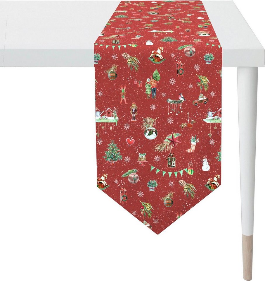 APELT Tischband 6200 WINTERWELT, Weihnachtsdeko, Weihnachten (1-tlg), Digitaldruck von APELT