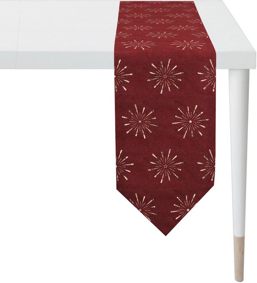 APELT Tischband 6302 CHRISTMAS GLAM, Weihnachtsdeko, Weihnachten (1-tlg), Lurex-Jacquardgewebe von APELT