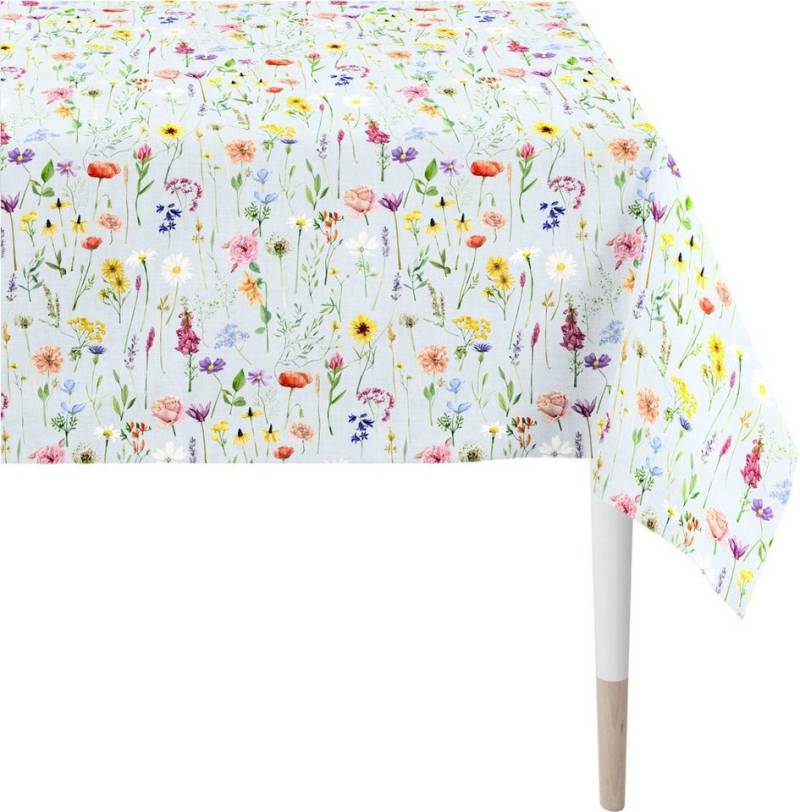 APELT Tischdecke 6815 SPRINGTIME, Frühjahrsdeko, Frühling (1-tlg), Digitaldruck, mit Frühjahrsblüten, wie auf einer Streublumenwiese von APELT