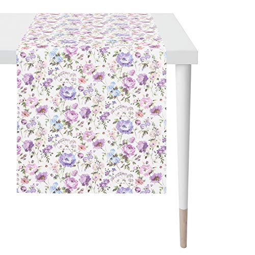 APELT Tischdecke Millefleur Mauve, Tischläufer 48x140 cm von APELT