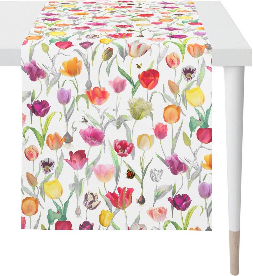 APELT Tischläufer 6818 SPRINGTIME, Frühjahrsdeko, Frühling (1-tlg), mit Tulpen-Motiv, Digitaldruck von APELT