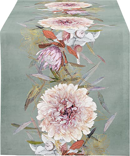APELT Tischläufer Herbstzeit Satin grün Größe 48x140 cm APELT Tischläufer Herbstzeit Satin grün Größe 48x140 cm von APELT