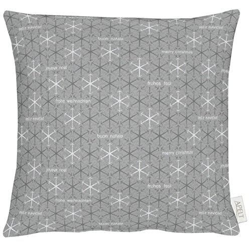 Apelt Kissenhülle, Polyester, anthrazit/Silber, 40 x 40 x 0.3 cm von APELT