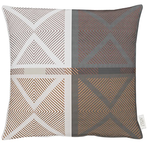 Apelt Kissenhülle, Polyester, Grau/braun, 49 x 49 x 0.5 cm von APELT