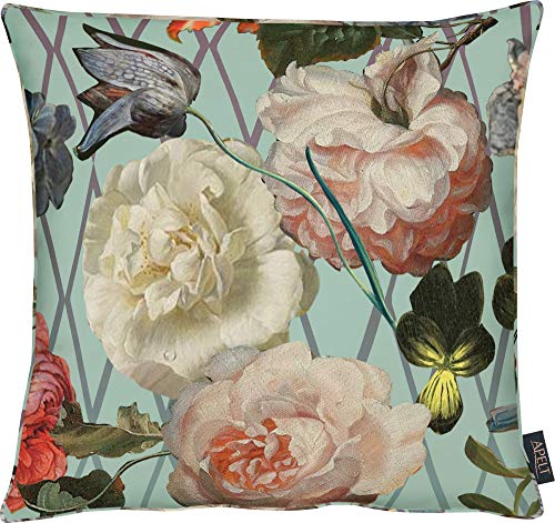Apelt Kissenhülle, Polyester, Türkis/bunt, 46 x 46 x 0.5 cm von APELT