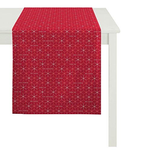 Apelt Läufer, Polyester, rot/Gold, 48 x 140 x 0.2 cm von APELT