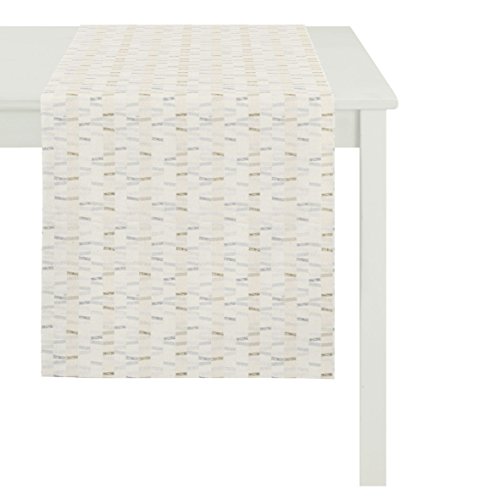 APELT 3006 48X140 50 Tischläufer, Polyester, Silber/Creme von APELT