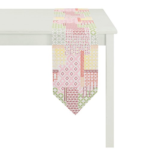 Apelt Tischband, Baumwoll-Mischgewebe, Gelb/bunt, 21 x 175 x 0.5 cm von APELT