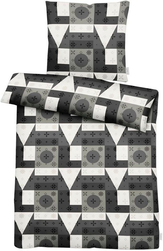 APELT Bettwäsche Phil, Satin (Bio-Baumwolle), grafischer und modischer Scandi-Style von APELT