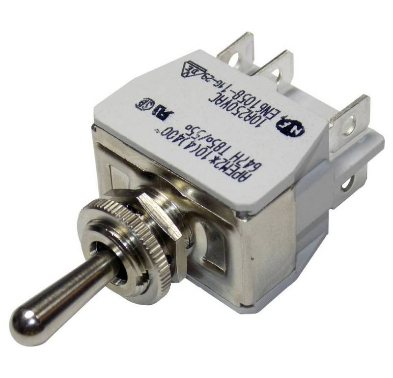 APEM Schalter Hebelschalter für hohe Stromstärke 250 V/AC, Metallhebel von APEM