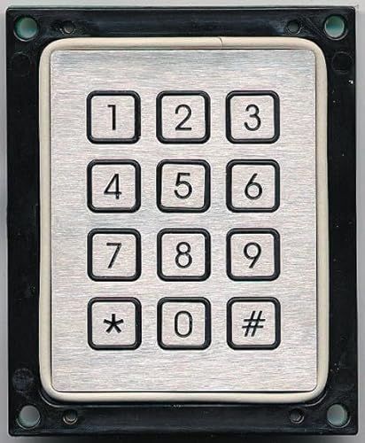 Unbekannt APEM Edelstahltastenfeld (4 x 3) 12-Tasten IP 65 x 1 Stück von APEM