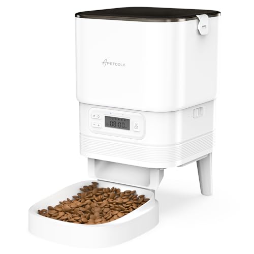 Futterautomat Katze, 4L Katzenfutter Automat, Automatischer futterspender für Katze & Hund, 1-6 Mahlzeiten, Futterspender Katze mit Programmierbare Portionskontrolle für Trockenfutterspender-FD30w Futterautomat Katze, 4L Katzenfutter Automat, Automatischer futterspender für Katze & Hund, 1-6 Mahlzeiten, Futterspender Katze mit Programmierbare Portionskontrolle für Trockenfutterspender-FD30w von APETDOLA