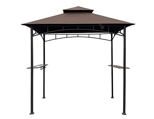 Apex Garden Ersatzdach für Grillpavillon, Bambusoptik, Braun, 2,4 x 1,5 m, Braun von APEX GARDEN