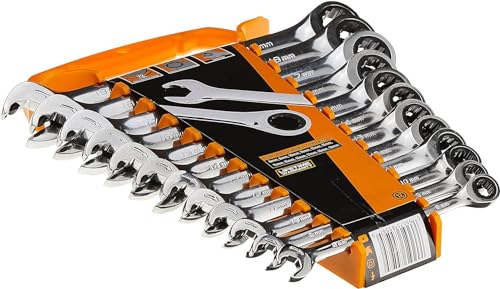 APEX TOOL GROUP GearWrench 85597 12-Piece Metric Ratcheting Open End Wrench Set by von APEX TOOL GROUP