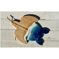Schildkröte Schneidebrett Mit Epoxy Ozean Wellen, Schneidebrett, Charcuterie Brett, Käsebrett, Geschenk von APEpoxyDesigns