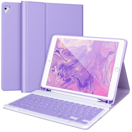 APHBZGE Tastatur hülle 9,7 für iPad 6./5. Gen 2018/2017, Bluetooth Tastatur für iPad Air 2/1, Pro 9,7‘’, mit Stifthalter,Lila APHBZGE Tastatur hülle 9,7 für iPad 6./5. Gen 2018/2017, Bluetooth Tastatur für iPad Air 2/1, Pro 9,7‘’, mit Stifthalter,Lila von APHBZGE