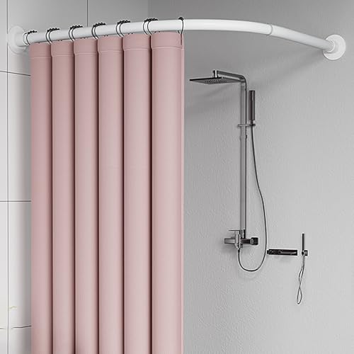 APHTOCF Duschvorhangstange L Form, 304 Edelstahl Ecke Duschstange 70 X 70cm, Gebogene Duschvorhangstange Ohne Bohren/Bohren, Für Badewanne, Weiß APHTOCF Duschvorhangstange L Form, 304 Edelstahl Ecke Duschstange 70 X 70cm, Gebogene Duschvorhangstange Ohne Bohren/Bohren, Für Badewanne, Weiß von APHTOCF