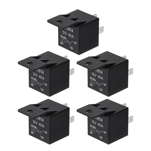 APIELE Auto Relais Wasserdicht Car Relay 12V 40A 5 Pin SPDT für Auto Moto Schalter und Vorspeisen Motorrelais 5 Stück von APIELE