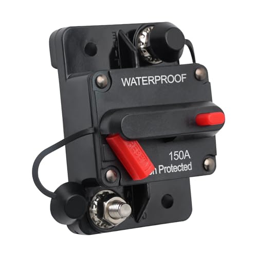 APIELE Schutzschalter mit Manuellen Reset Sicherungshalter 150A DC12-48V Auto Leistungsschalter Wasserdicht für Auto Boot-Trollmotor Marine von APIELE