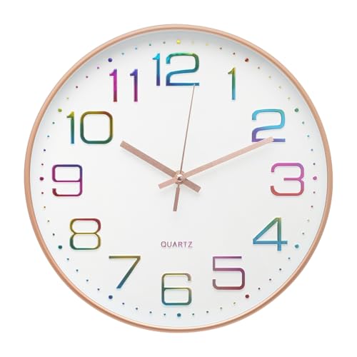 APIELE Silent Simple Pointer 3D Digital Wanduhr für Schlafzimmer Küche Wohnzimmer Schule von APIELE
