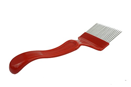 APIFORMES Entdeckelungsgabel - Plastik mit 21 geraden Nägeln - Rot | Honigernte | Waben Entdeckeln | Bienen | Imkerei | Imkereibedarf | von APIFORMES