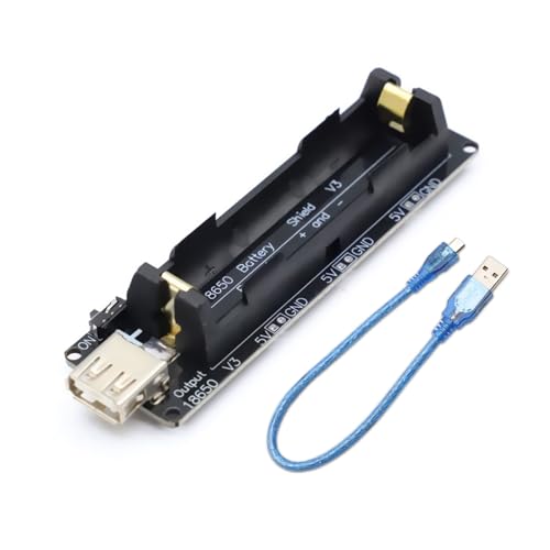APKLVSR 18650 Battery Expansion Shield V3 Micro-USB-Anschluss,18650 Battery Shield 5V V3 Micro-USB Ladegerät mit USB Kabel für Raspberry Pi und Arduino APKLVSR 18650 Battery Expansion Shield V3 Micro-USB-Anschluss,18650 Battery Shield 5V V3 Micro-USB Ladegerät mit USB Kabel für Raspberry Pi und Arduino von APKLVSR