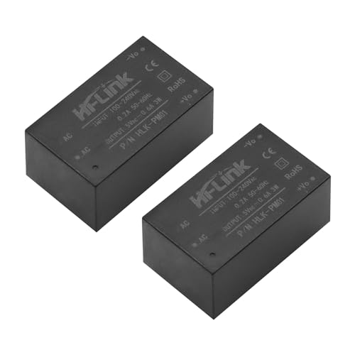 APKLVSR 2 Stück 220V zu 5V Mini Netzteilmodul,AC-DC Isoliertes Leistungsmodul kompatibel mit Arduino und Raspberry Pi APKLVSR 2 Stück 220V zu 5V Mini Netzteilmodul,AC-DC Isoliertes Leistungsmodul kompatibel mit Arduino und Raspberry Pi von APKLVSR