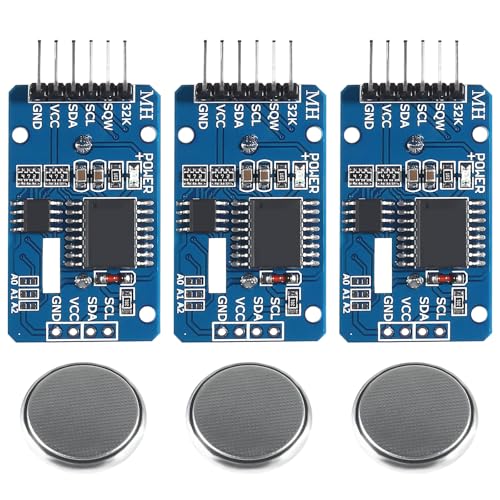 APKLVSR Real Time Clock RTC Modul kompatibel mit I2C Echtzeituhr,Precision Real Time Clock Module,Uhrmodul IIC RTC-Modul für Arduino und RPi mit Batterie(3 Stück) APKLVSR Real Time Clock RTC Modul kompatibel mit I2C Echtzeituhr,Precision Real Time Clock Module,Uhrmodul IIC RTC-Modul für Arduino und RPi mit Batterie(3 Stück) von APKLVSR