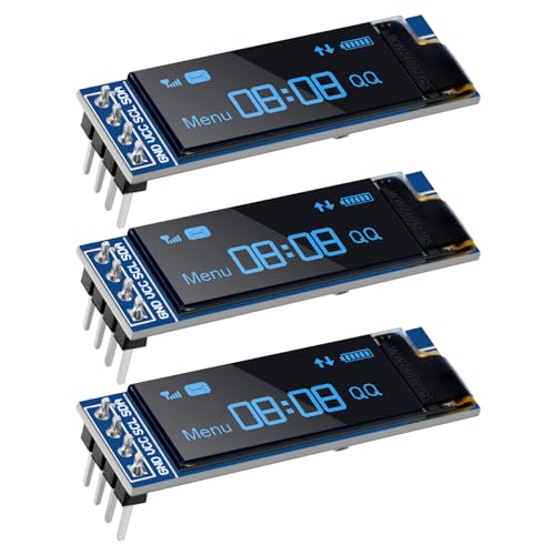 APKLVSR 3PCS 0.91" I2C Display Modul,IIC I2C Display OLED Anzeigemodul 128x32 3.3V/5V für Arduino und andere Mikrocontroller (Blau) von APKLVSR
