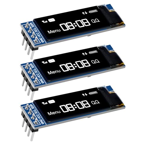 APKLVSR 3PCS 0.91" I2C Display Modul,IIC I2C Display OLED Anzeigemodul 128x32 3.3V/5V für Arduino und andere Mikrocontroller (Weiß) von APKLVSR