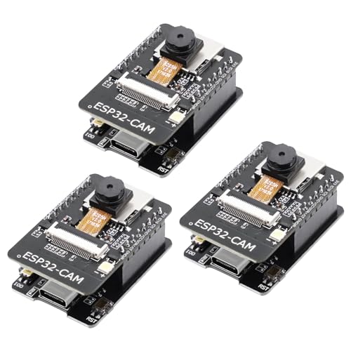 APKLVSR ESP CAM Entwicklungsplatine, ESP USB C WiFi/Bluetooth ESP DC 5V Dual-Core-Entwicklungsplatine mit OV2640 Kamera TF Card Modul für Arduino(3 Stücke) von APKLVSR