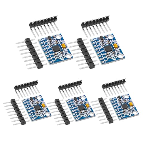 APKLVSR GY-521 6050 Modul,GY-521 Modul Kompatibel mit 3-Achsen-Gyroskop und Beschleunigungssensor kompatibel mit Arduino und RPi(5 Stück) von APKLVSR