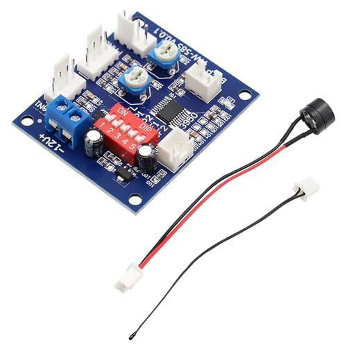 APKLVSR PWM Lüftersteuerung,DC 12V 4 Draht Thermostat PWM Lüfter Drehzahlregler Regler Modul mit Sensor für PC Lüfter Temperaturregler,Auto-Drehzahlregelung &Temperaturregelung von APKLVSR