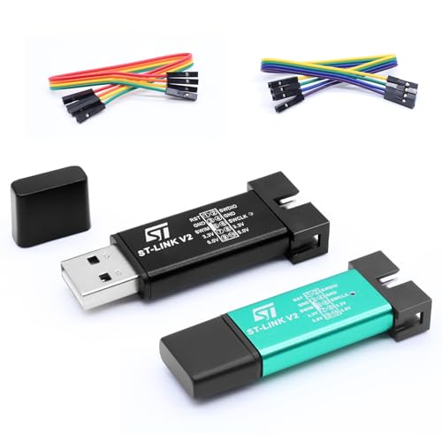 APKLVSR ST-Link V2 Emulator Downloader Programmierer,ST-Link V2 Mini-Debugger Programmier Emulator Downloader für ST-M8 STM-32 mit Dupont Wires(2 Stück) von APKLVSR