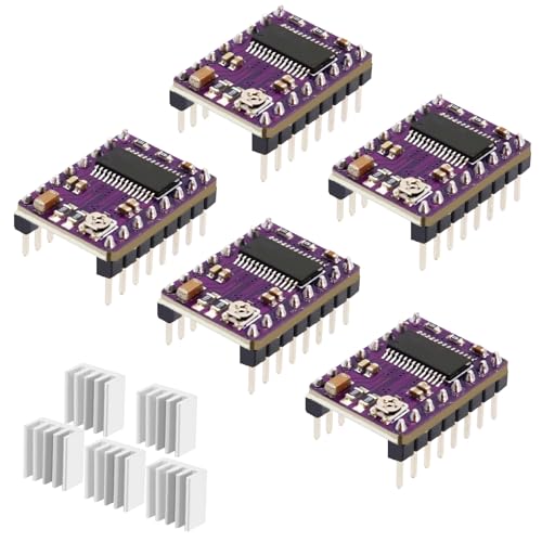 APKLVSR Schrittmotor Treiber Modul mit Kühlkörper,Stepper Motor Driver Modul,für 3D-Drucker,4-Layer,8.2V~45V Schrittmotor kompatibel mit Arduino und RPi von APKLVSR