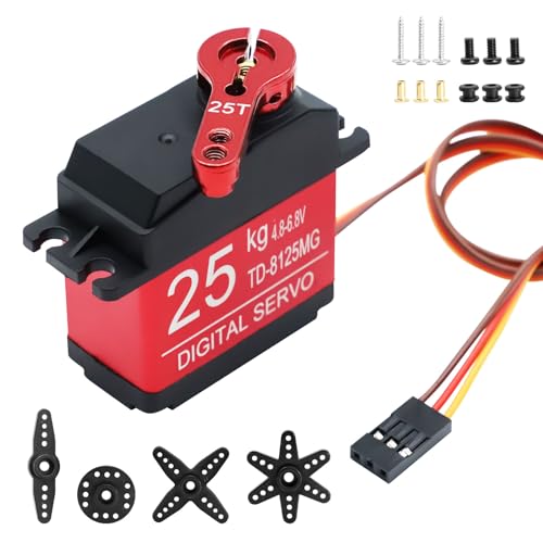 APKLVSR Servo Digital Metal,25KG Digitaler Servomotor Volles Kupfer Metall Getriebe Servo für RC Flugzeug Hubschrauber,RC Servo 270° für Roboter,RC Auto Boot für Arduino APKLVSR Servo Digital Metal,25KG Digitaler Servomotor Volles Kupfer Metall Getriebe Servo für RC Flugzeug Hubschrauber,RC Servo 270° für Roboter,RC Auto Boot für Arduino von APKLVSR