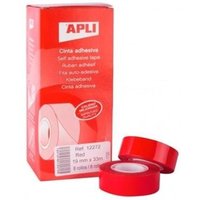 Geräuschloses Klebeband 19mm x 33m pp rot -8u- - Apli von APLI