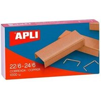 Heftklammern 22/6-24/6 aus verzinktem Kupfer -Box von 1000 -10u-. - Apli von APLI
